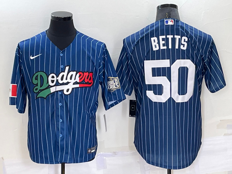 Men's Los Angeles Dodgers Mookie Betts Blue Stitched Baseball Jersey