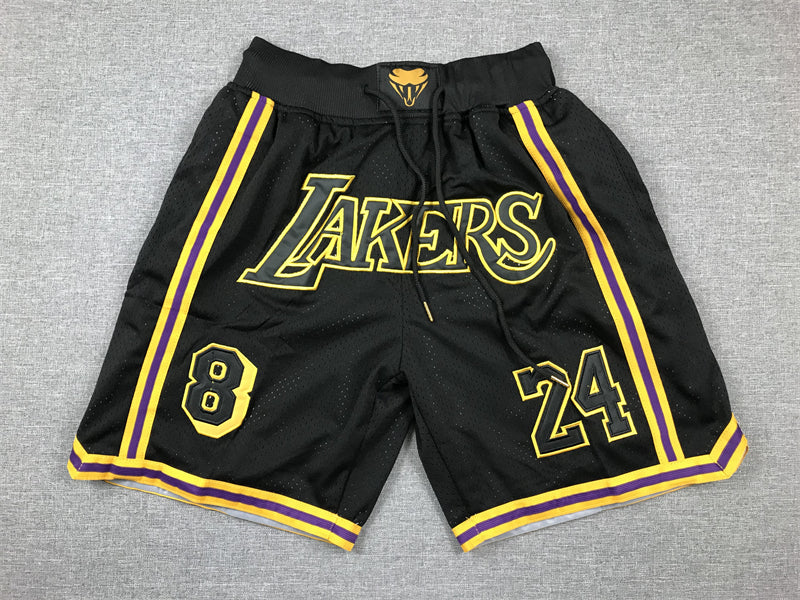 Men's Los Angeles Lakers -24 Black Pocket Shorts