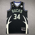 Men's Milwaukee Bucks Giannis Antetokounmpo Black Swingman Jersey - Statement Edition