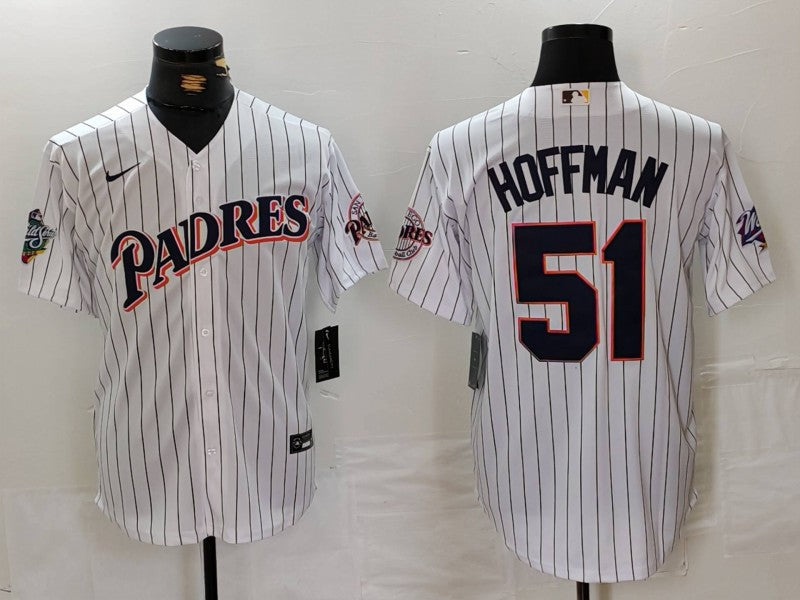 Men's San Diego Padres Trevor Hoffman White Replica Player Jersey