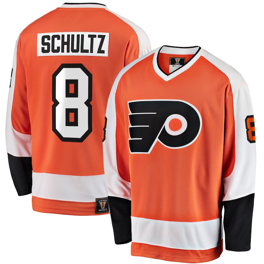 Men's Philadelphia Flyers Dave Schultz Orange Player Game Jersey