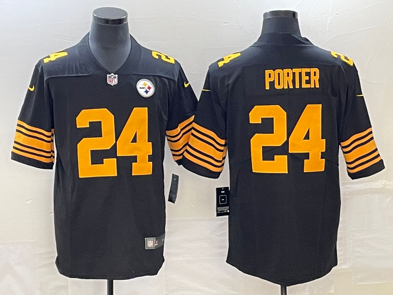 Men's Pittsburgh Steelers Joey Porter Jr. Black Game Player Jersey