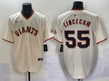 Men's San Francisco Giants Tim Lincecum Cream Home Replica Player Jersey