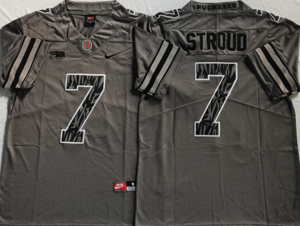 Men's Ohio State Buckeyes C.J. Stroud Gray Player Game Jersey
