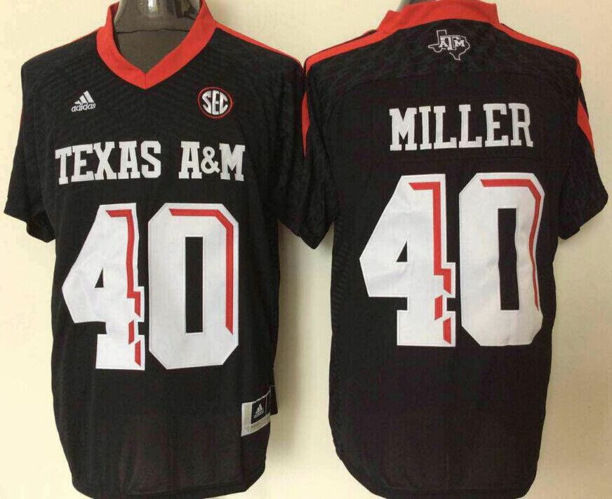 Men's Texas A&M Aggies Von Miller Black Player Jersey