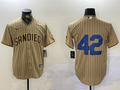 Men's San Diego Padres Tan 2024 Jackie Robinson Day Home Limited Jersey