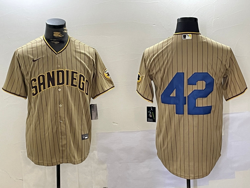 Men's San Diego Padres Tan 2024 Jackie Robinson Day Home Limited Jersey