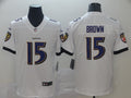 Men's Baltimore Ravens Marquise Brown White Game Jersey