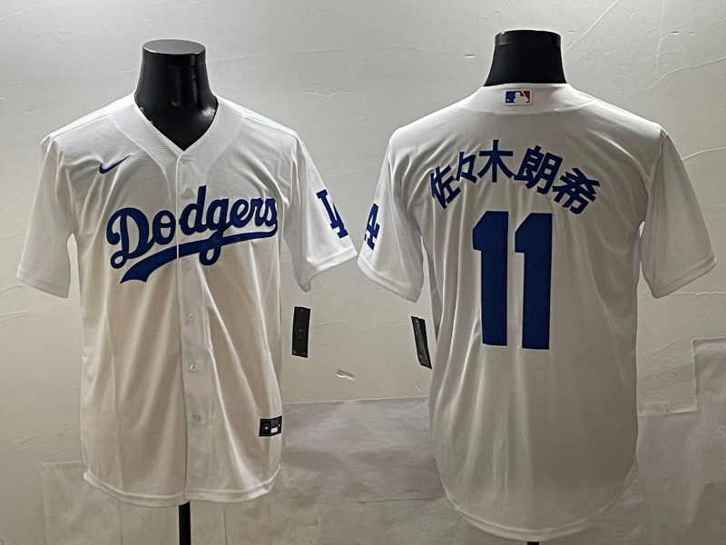 Men's Los Angeles Dodgers Roki Sasaki White Team Player Jersey