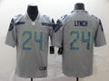 Men's Seattle Seahawks Marshawn Lynch Jersey Grey