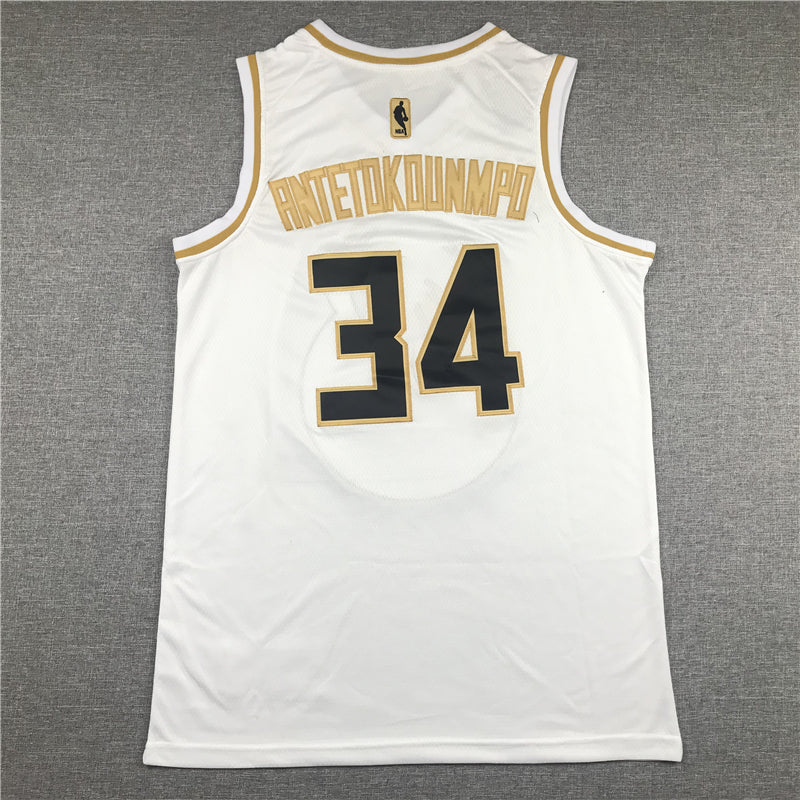 Men's Milwaukee Bucks Giannis Antetokounmpo White Swingman Jersey