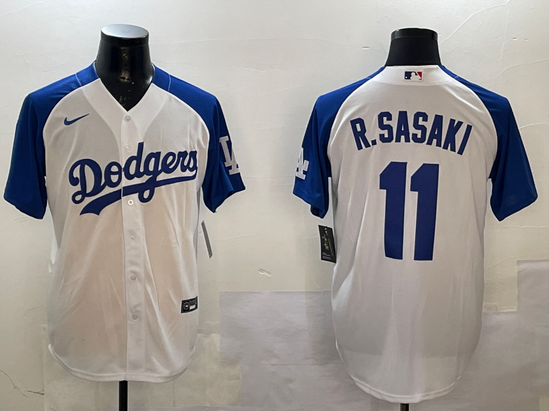 Men's Los Angeles Dodgers Roki Sasaki White Replica Game Jersey