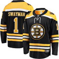 Men's Boston Bruins Jeremy Swayman Black Replica Player Jersey
