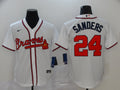 Men's Atlanta Braves Deion Sanders White Replica Player Jersey