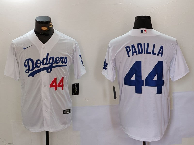 Men's Los Angeles Dodgers Vicente Padilla White Home Replica Player Jersey