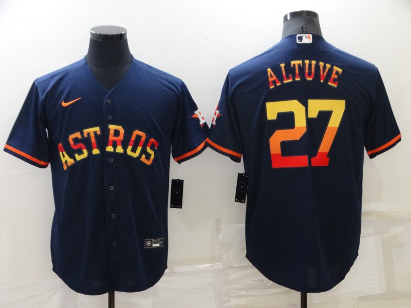 Men's Houston Astros Jose Altuve Navy Replica Player Jersey