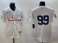 Men's New York Yankees Aaron Judge White Replica Player Name Jersey