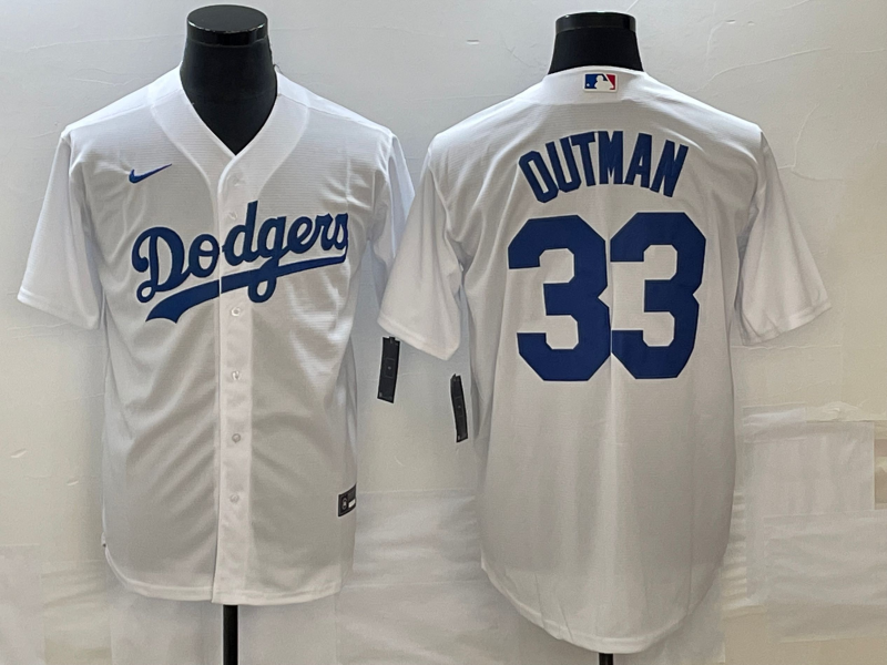 Men's Los Angeles Dodgers James Outman White Home Replica Game Jersey