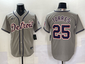 Men's Detroit Tigers Gleyber Torres Gray Limited Player Jersey
