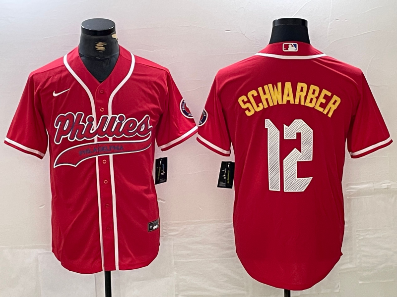 Men's Philadelphia Phillies Kyle Schwarber Red Player Jersey Joint Edition