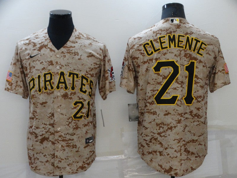 Men's Pittsburgh Pirates Roberto Clemente Camouflage Game Jersey