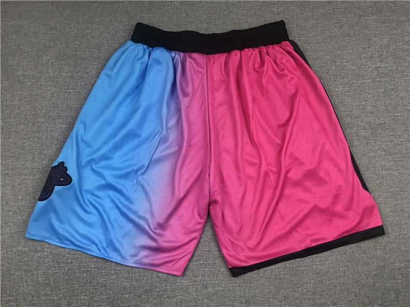 Men's Miami Heat Pink/Blue City Edition Basketball Shorts