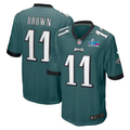 Men's Philadelphia Eagles A.J. Brown Midnight Green Super Bowl LVII Patch Game Jersey