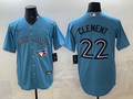 Men's Toronto Blue Jays Ernie Clement Powder Blue Replica Player Jersey