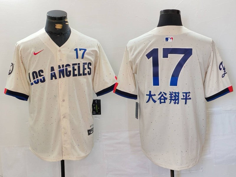 Men's Los Angeles Dodgers Shohei Ohtani Cream 2024 City Connect Game Jersey
