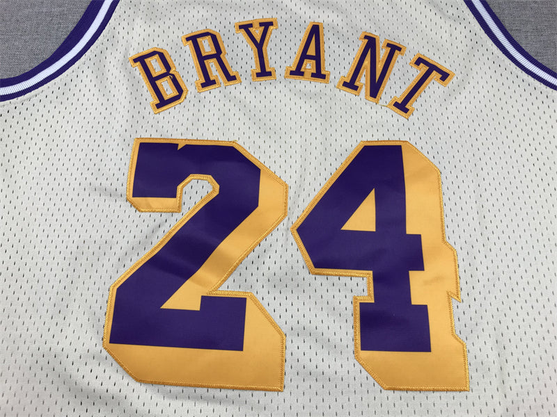 Men's Los Angeles Lakers Kobe Bryant Cream Hardwood Classics Swingman Jersey