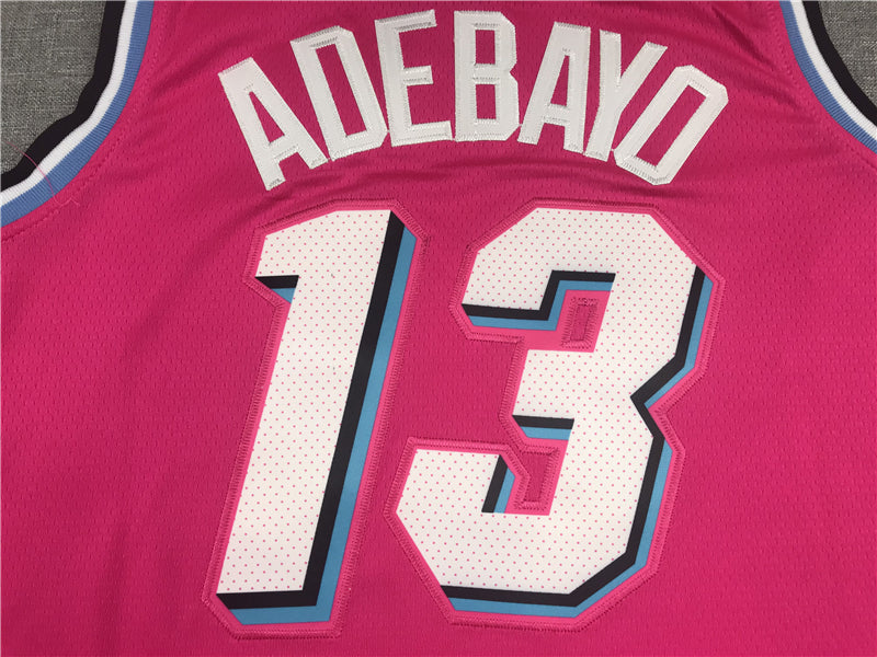 Men's Miami Heat Bam Adebayo Pink Swingman Player Jersey