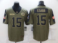 Men's Green Bay Packers Bart Starr Brown Game Jersey
