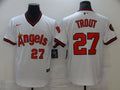 Men's Los Angeles Angels Mike Trout White Printed Baseball Jersey