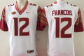 Men's Florida State Seminoles Deondre Francois White Player Game Jersey