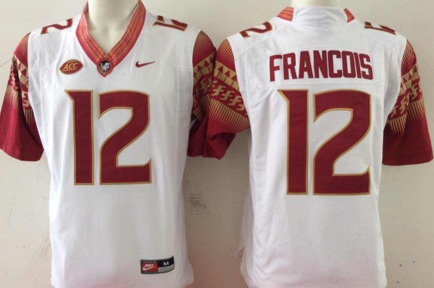 Men's Florida State Seminoles Deondre Francois White Player Game Jersey