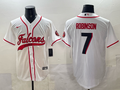 Men's Atlanta Falcons Bijan Robinson White Game Jersey Joint Edition