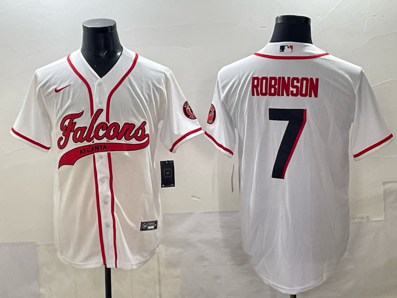 Men's Atlanta Falcons Bijan Robinson White Game Jersey Joint Edition