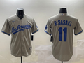 Men's Los Angeles Dodgers Roki Sasaki Gray Alternate Replica Team Jersey
