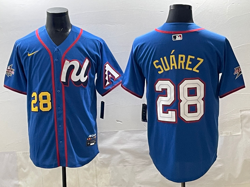 Men's National League Eugenio Suarez Blue 2025 All-Star Edition Limited Player Jersey