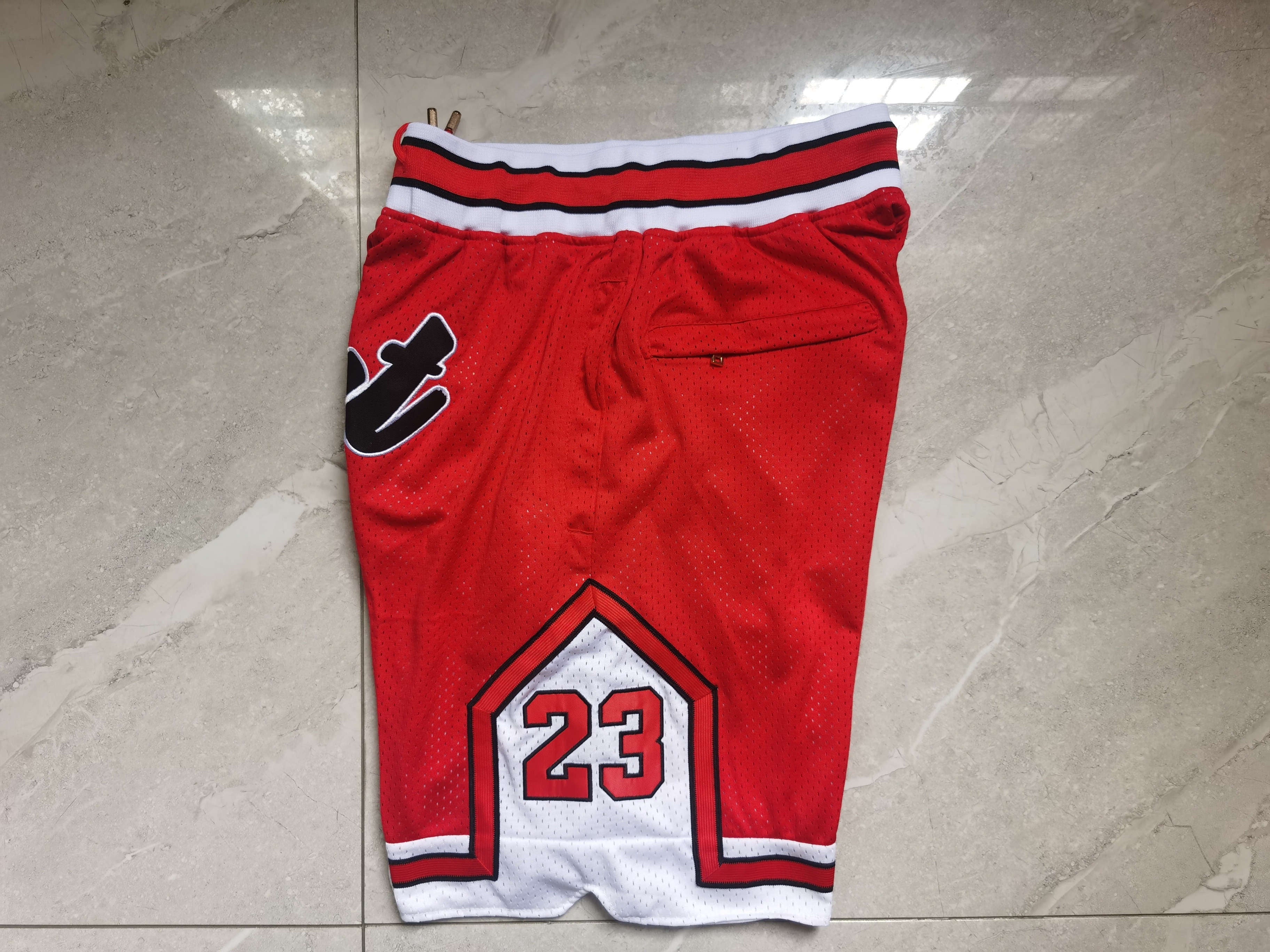 Men's Chicago Bulls No.23 Goat Stitched Red Basketball Shorts NEW