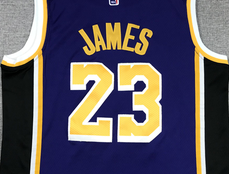 Men's Los Angeles Lakers LeBron James NBA Purple Swingman Jersey
