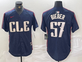 Men's Cleveland Guardians Shane Bieber Navy 2024 City Connect Limited Jersey