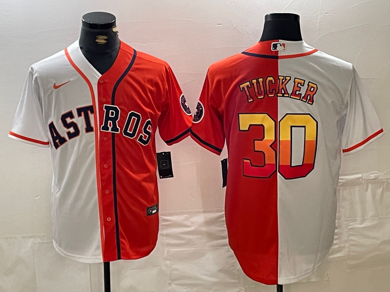 Men's Houston Astros Kyle Tucker White/Orange Replica Player Jersey