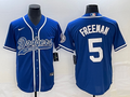 Men's Los Angeles Dodgers Freddie Freeman Royal Player Jersey Joint Edition