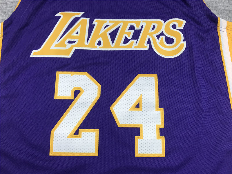 Men's Los Angeles Lakers Kobe Bryant Purple Hardwood Classics Authentic Jersey