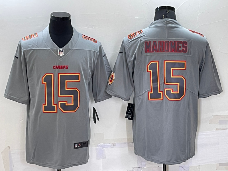 Men's Kansas City Chiefs Patrick Mahomes Grey Game Jersey