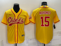 Men's Kansas City Chiefs Patrick Mahomes Gold Game Jersey Joint Edition