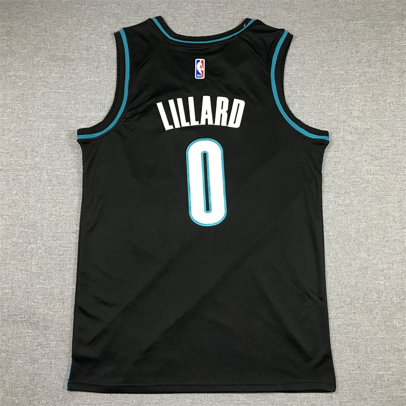 Men's Portland Trail Blazers Damian Lillard Black 2022/23 Fastbreak Jersey - City Edition