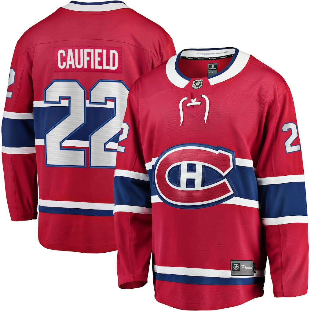Men's Montreal Canadiens Cole Caufield Fanatics Red Home Breakaway Jersey