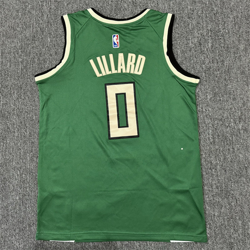 Men's Milwaukee Bucks Damian Lillard Green Swingman Jersey